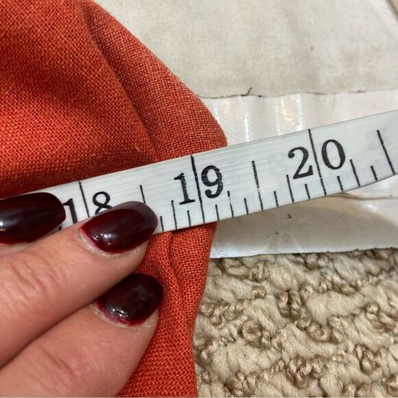 Lennie LNY New York Orange Linen Maxi Dress Sweetheart Neckline Size‎ 10 - Picture 8 of 10